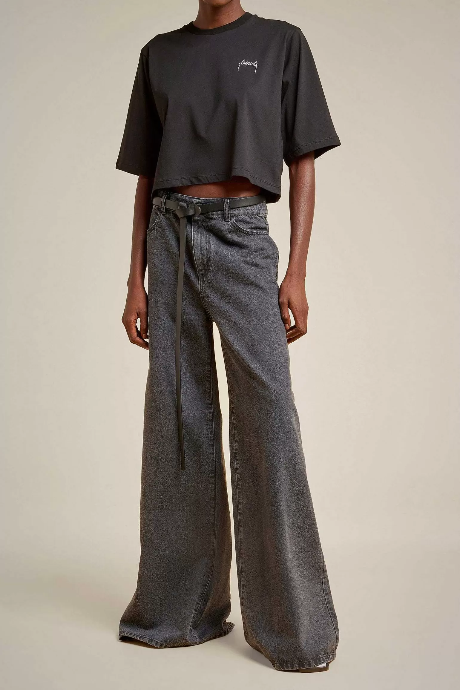 Cheap Liviana conti Wide-Leg Jeans Denim Nero Lavato
